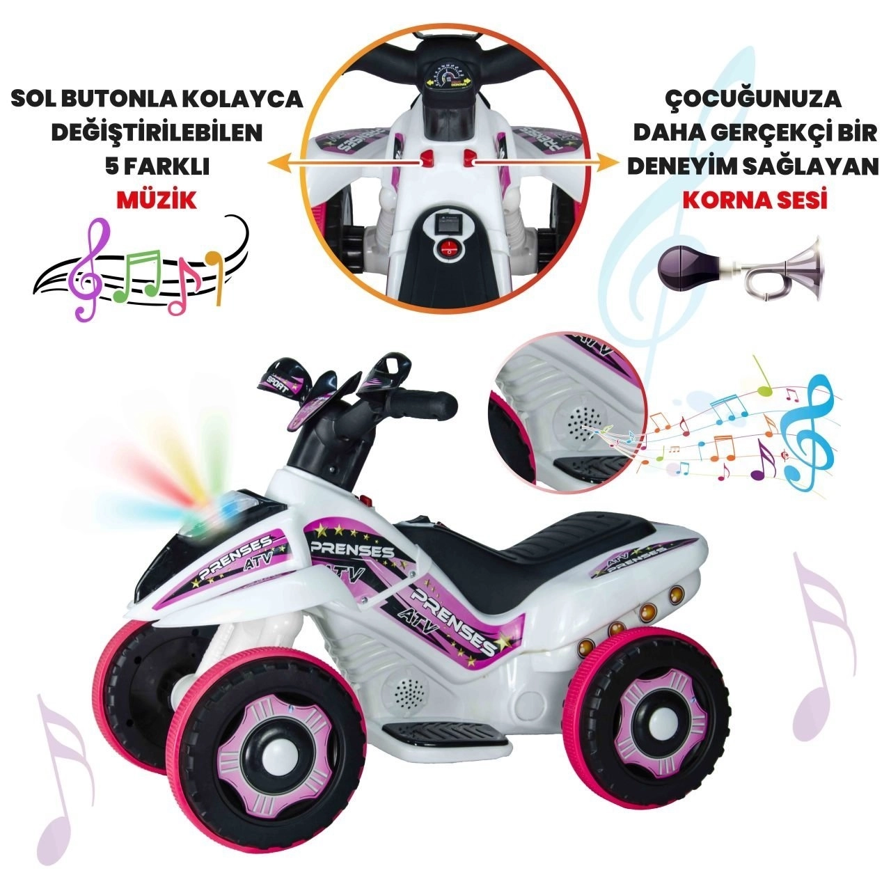 VaVbaby%20Crazy%20Cross%20Akülü%20Motor%20ATV%206v%20Beyaz-Pembe